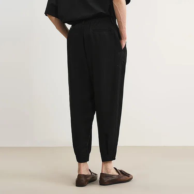 CROQUIS Casual Pants Men 001 Jet Black-3
