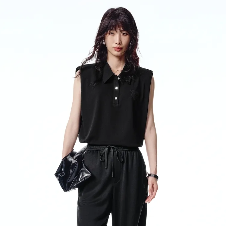 PEACEBIRD T Shirts Women's Black-2