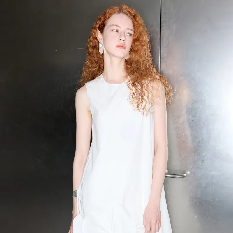 3COLOUR Sleeveless Dress Women's Cloud White-4