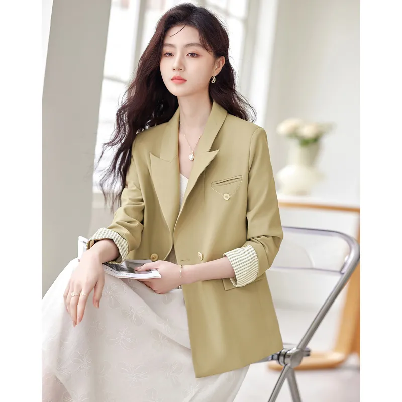 Like The Age Of Water Velvet feel Coat Women's Green-2