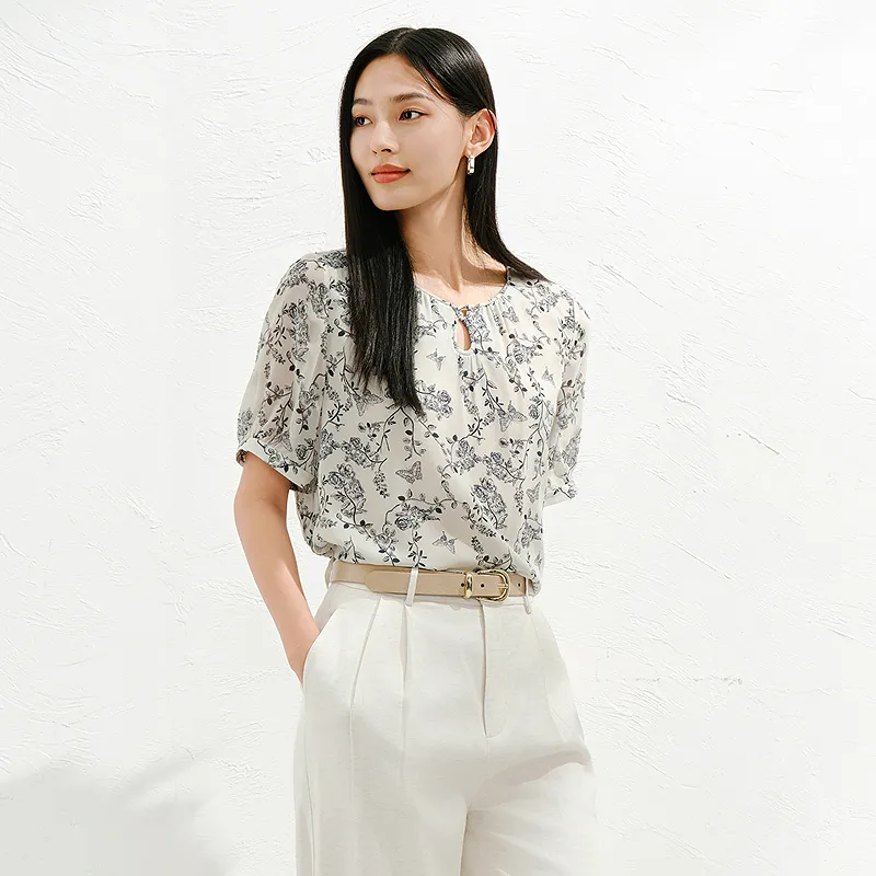 JZ. ANNAKRO Chiffon Shirt Women's-4