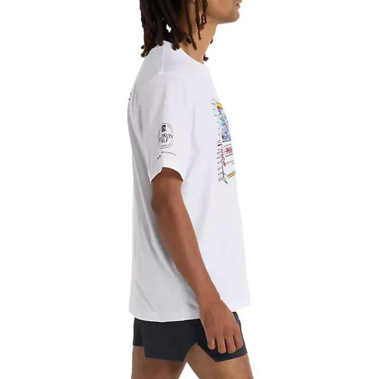 New Balance RBC Brooklyn Half Collection Graphic Collection T Shirt Men's White-2