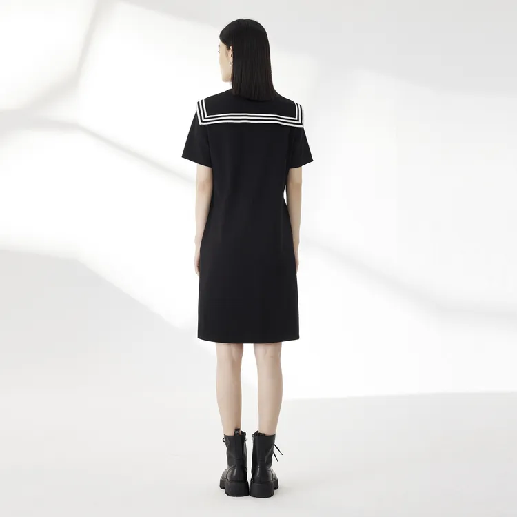 SHUIYUNJIAN Short Sleeved Dress Women's-5