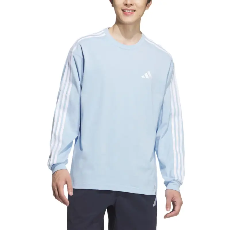 Adidas ESSENTIALS3 Stripes Plus T Shirt Men's Blue-1