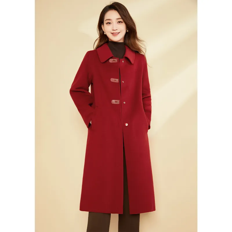 Mylan Spring, Fall, Winter Coat Loose Fit Women's Red Collection Brand, Stay Updated With Event Alerts-6