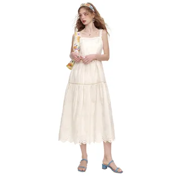ELF SACK Slip Dress Women's Soft Apricot