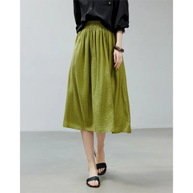 Initial Language Casual Long Skirts Women's-5