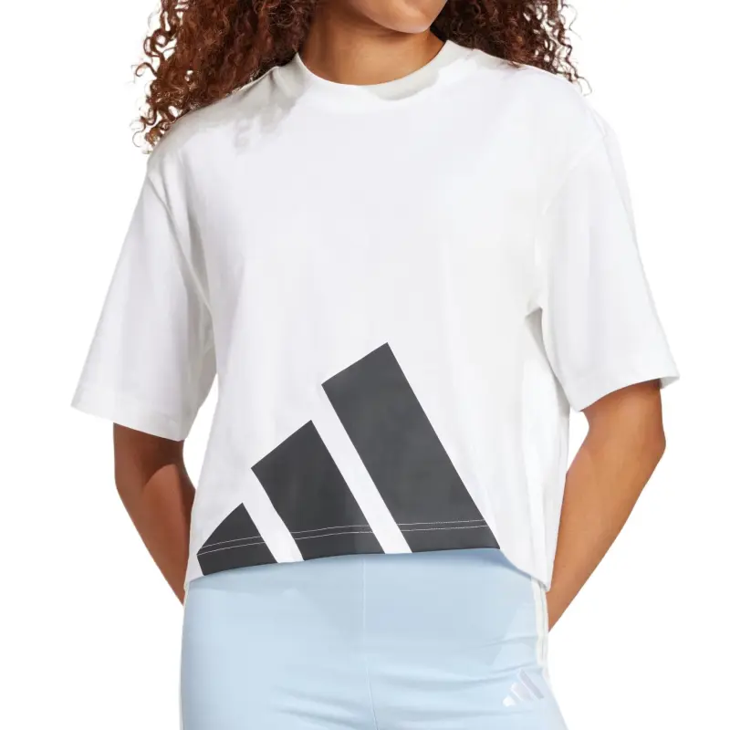 Adidas ESSENTIALS Drop Shoulder Sleeve T Shirt Women's White-1