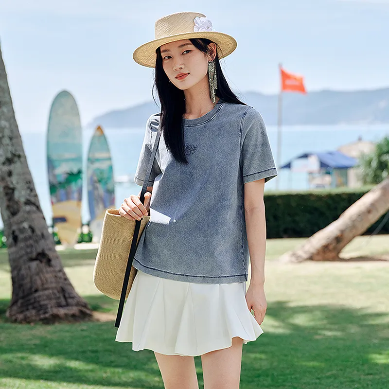 JZ. ANNAKRO T Shirt Women's Blue Shades-2