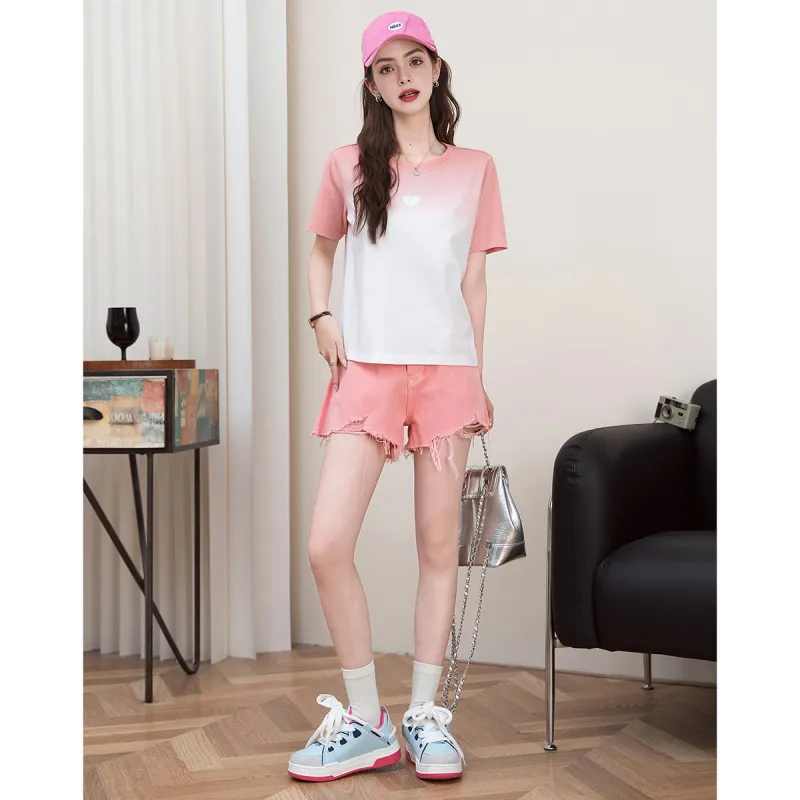 FAWENXIANGZI Summer Regular T Shirt Women's-5