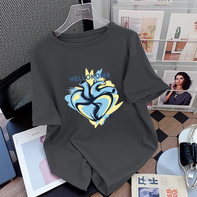 FAIRWHALE Drop Shoulder Sleeve T Shirt Women's-14