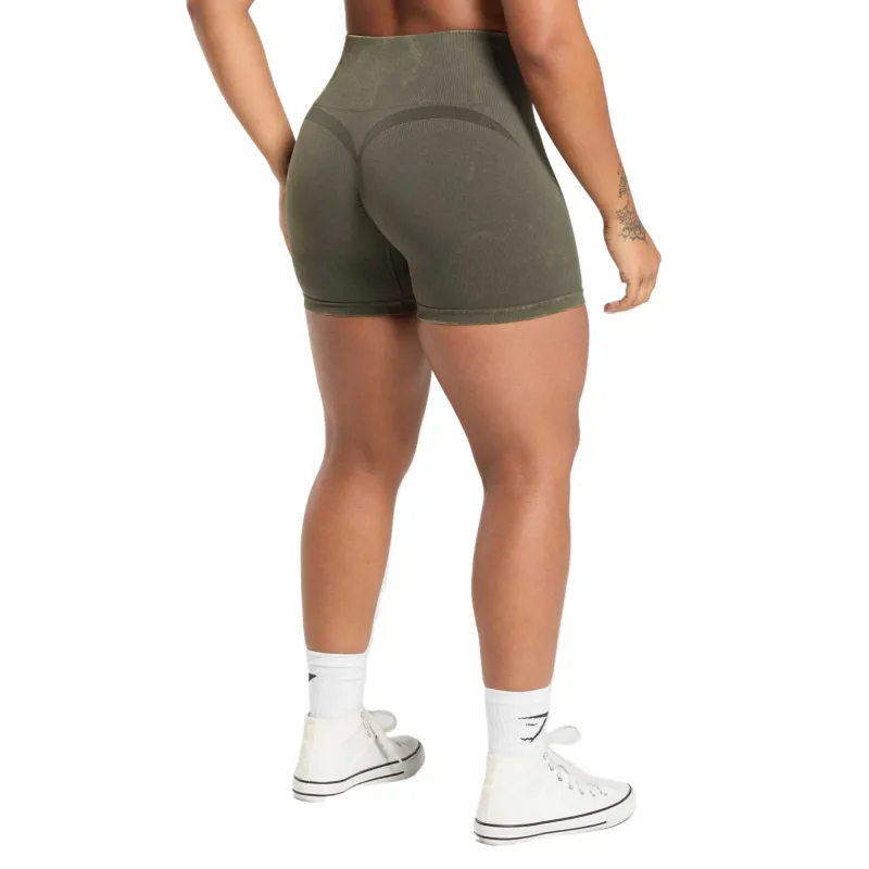 GYMSHARK Gains Seamless Washed Shorts Sports Shorts Women's-3