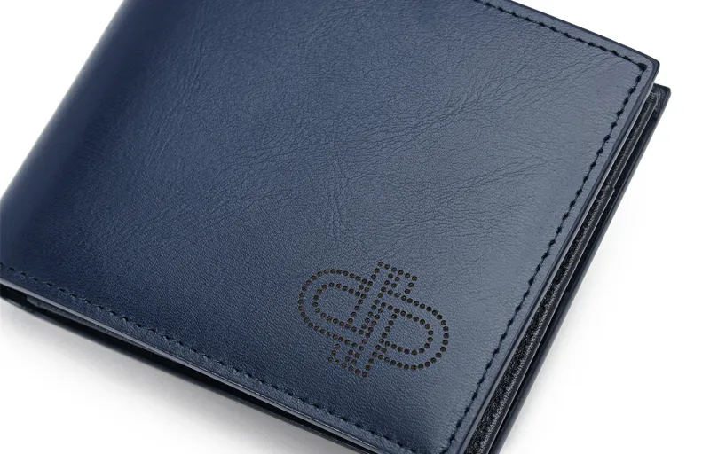 PEDRO Icon Series Cow Leather Wallet Regular Men's Black/Dark Blue-2