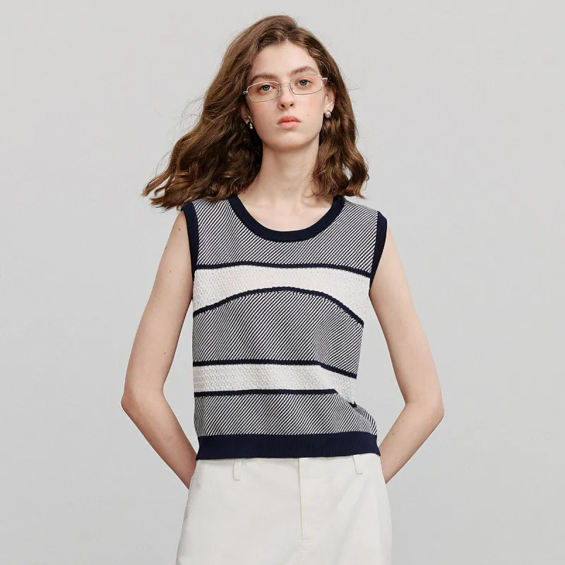 Initial Language Knitwear Women's Black White-5