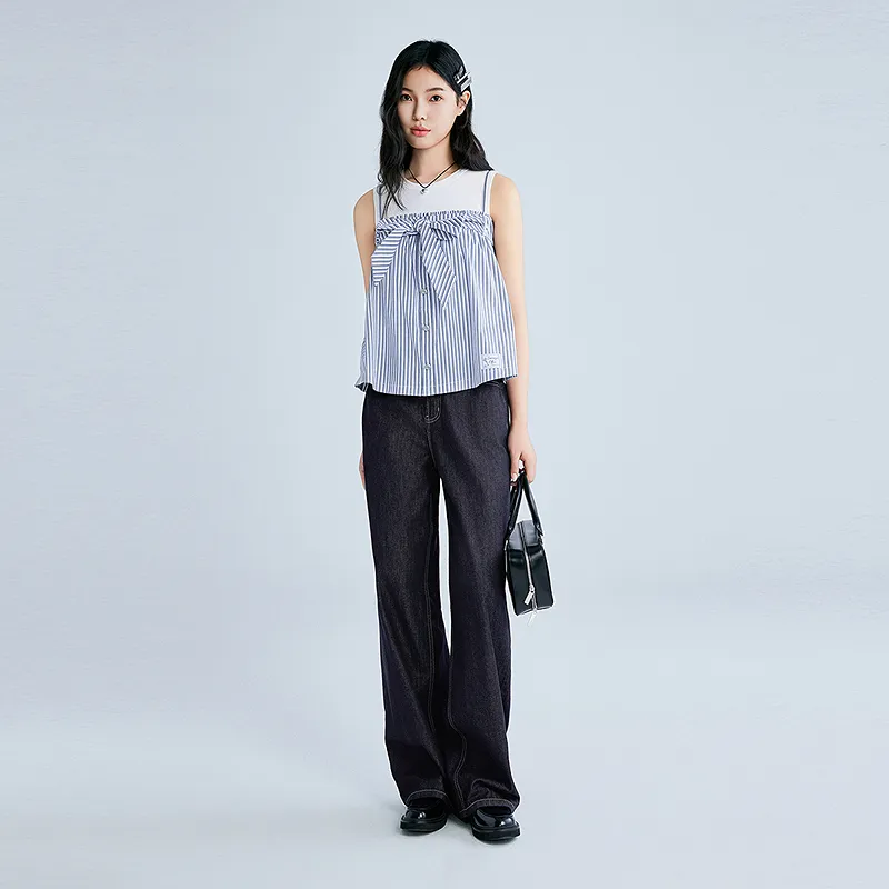 LEDIN Chiffon Shirt Women's Sail Blue-3