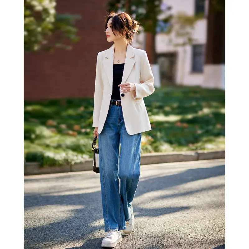 TERRE BLEUE Spring Fall Winter Business Suit Loose Fit Women's-4