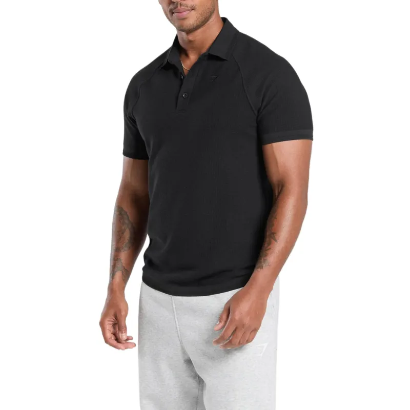 GYMSHARK Polo Shirt Men's Black-1