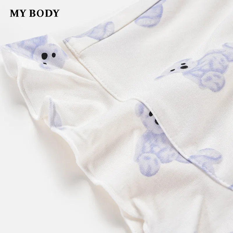 MY BODY Nightgown Women's Milk Blue-3