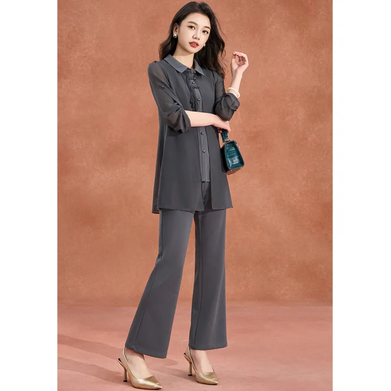 Mylan Casual Suits Women's Gray-1