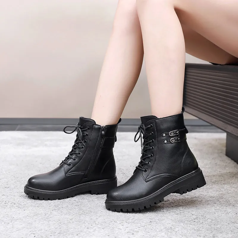 Captain Illy Short Martin Boot Unisex Black-2