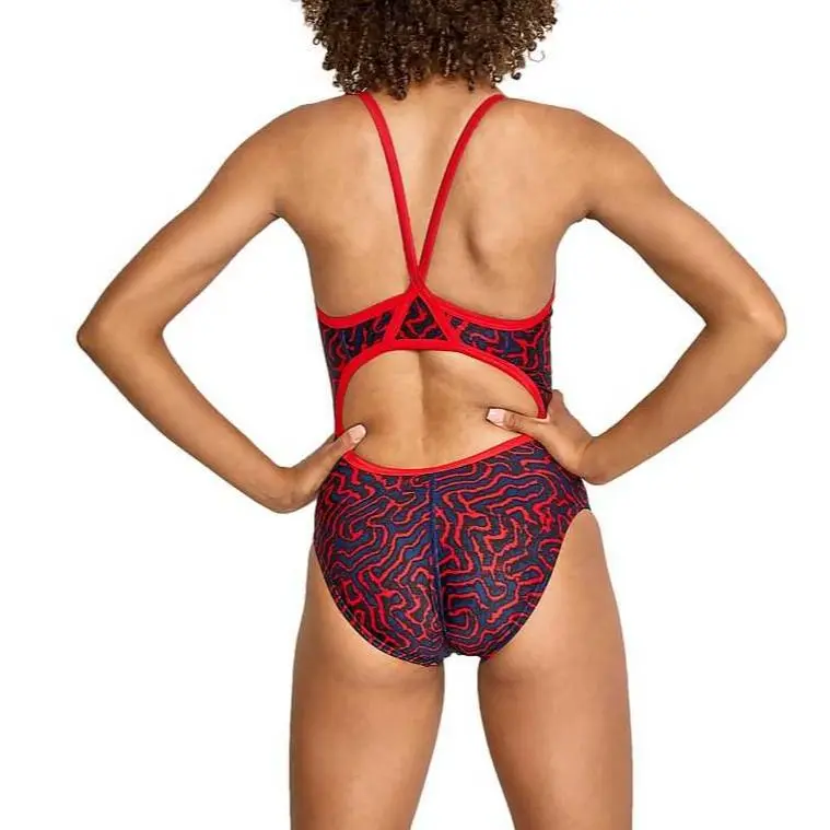 Speedo Race Maze Flyback One piece Swimsuit Women's-3