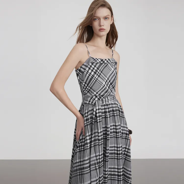 ELLE Slip Dresses Women's Black-4