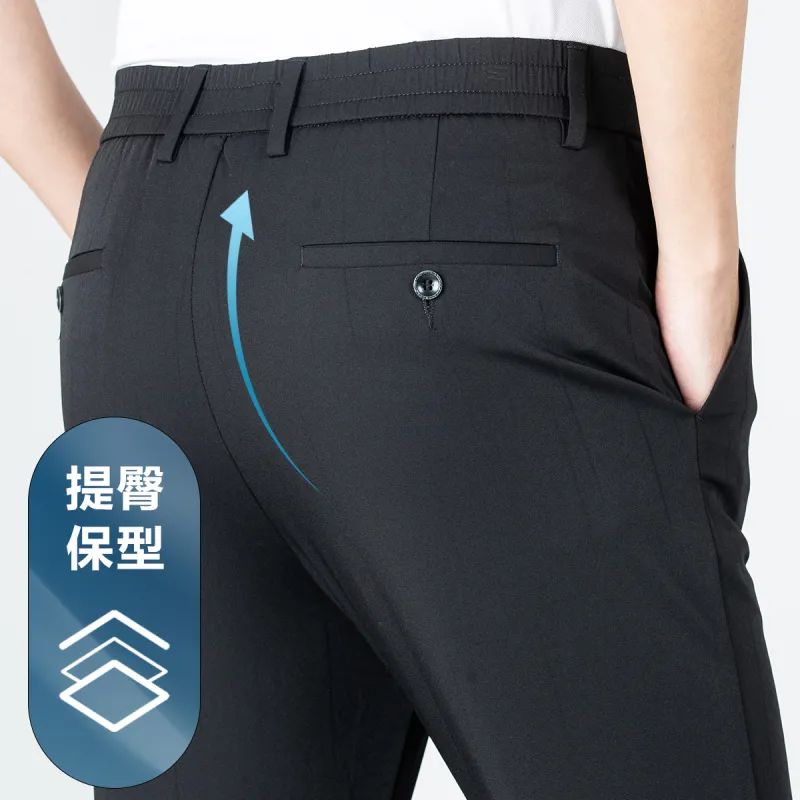 Red Bean Casual Pants Unisex Navy Blue-4