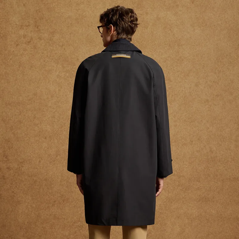Teenie Weenie Men Evergreen Series 24FW Trench Coat Unisex Black-4