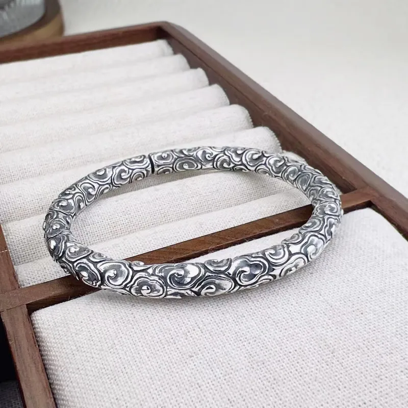 FUYUFU 999 Fine Silver Bangles Unisex-5