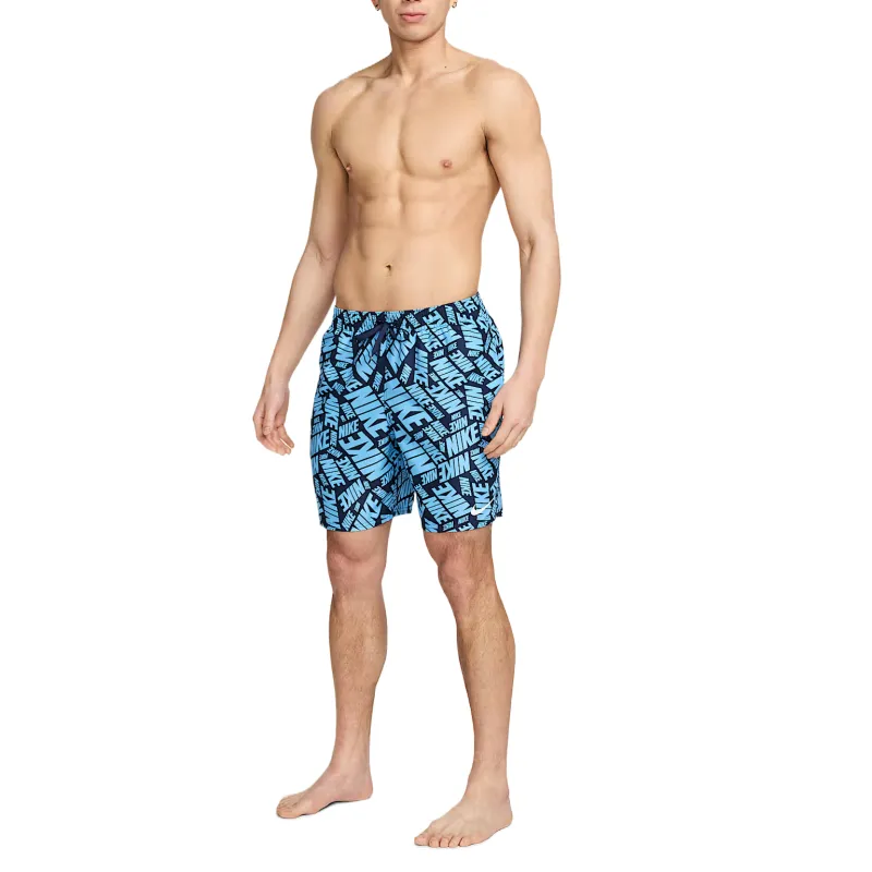 Nike Swoosh Beach Shorts Men's Blue-3