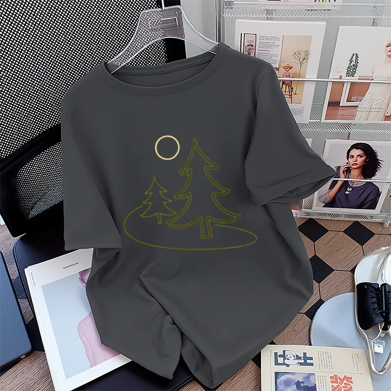 FAIRWHALE Drop Shoulder Sleeve T Shirt Women's-14