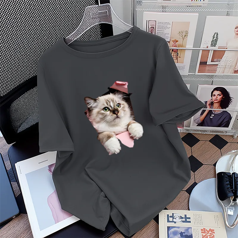 FAIRWHALE Drop Shoulder Sleeve T Shirt Women's-14