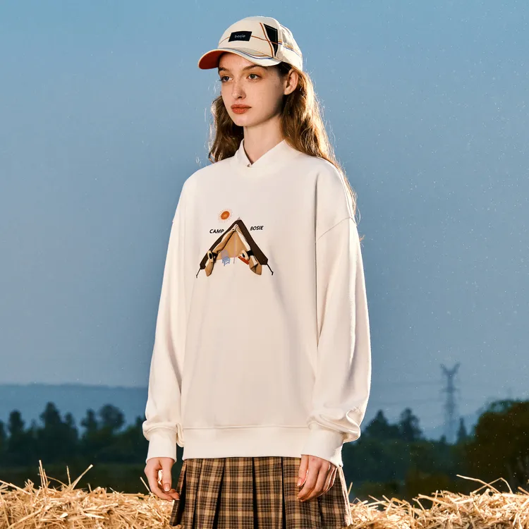 Bosieagender Sweatshirt Unisex White-3