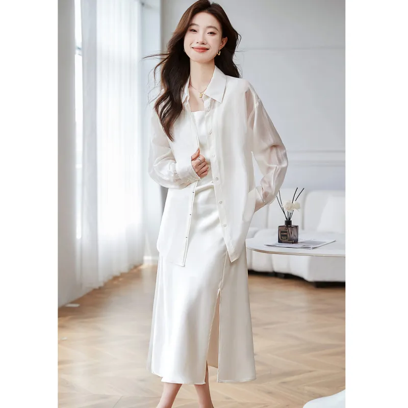 Still quiet Shirts Women's Beige-4