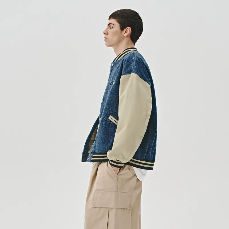 714STREET Jackets Coats Unisex Denim Blue-4