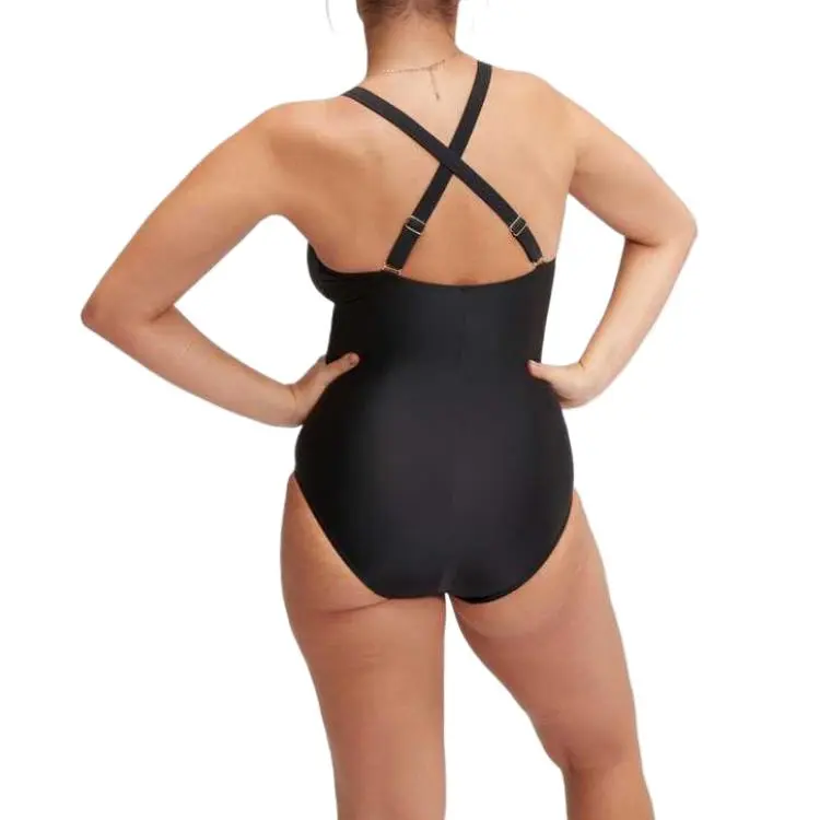 Speedo Shaping V Neck One Piece Green One piece Swimsuit Women's-9