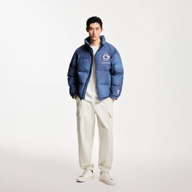 JACK JONES· x NBA Puffer Jacket Coat Men's Navy Blue-2