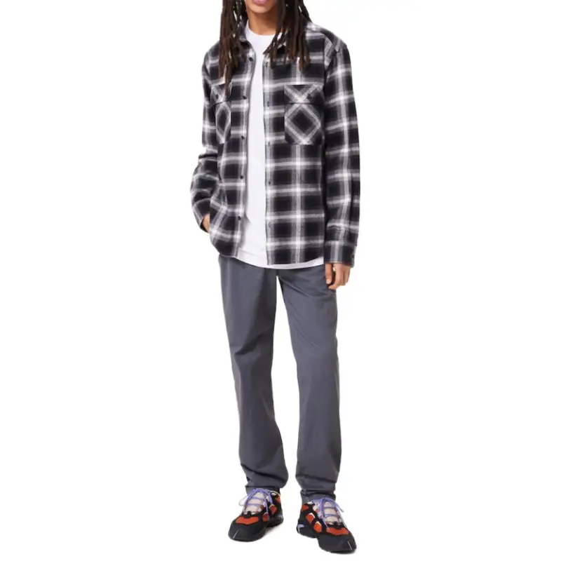 Oakley Shirt Men's Gray/Black Plaid-6