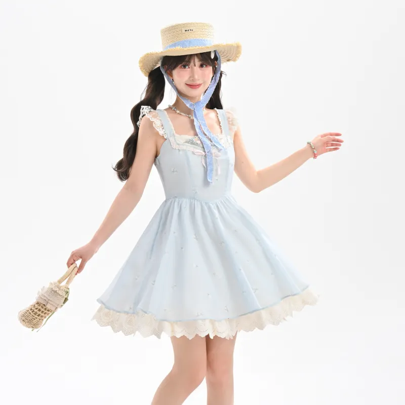 SNBL Slip Dresses Women's Blue-7