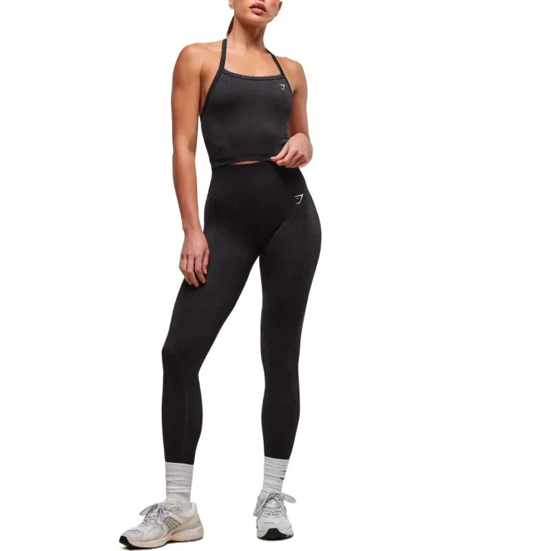 GYMSHARK x Whitney Animal Tank Top Women's Black-3