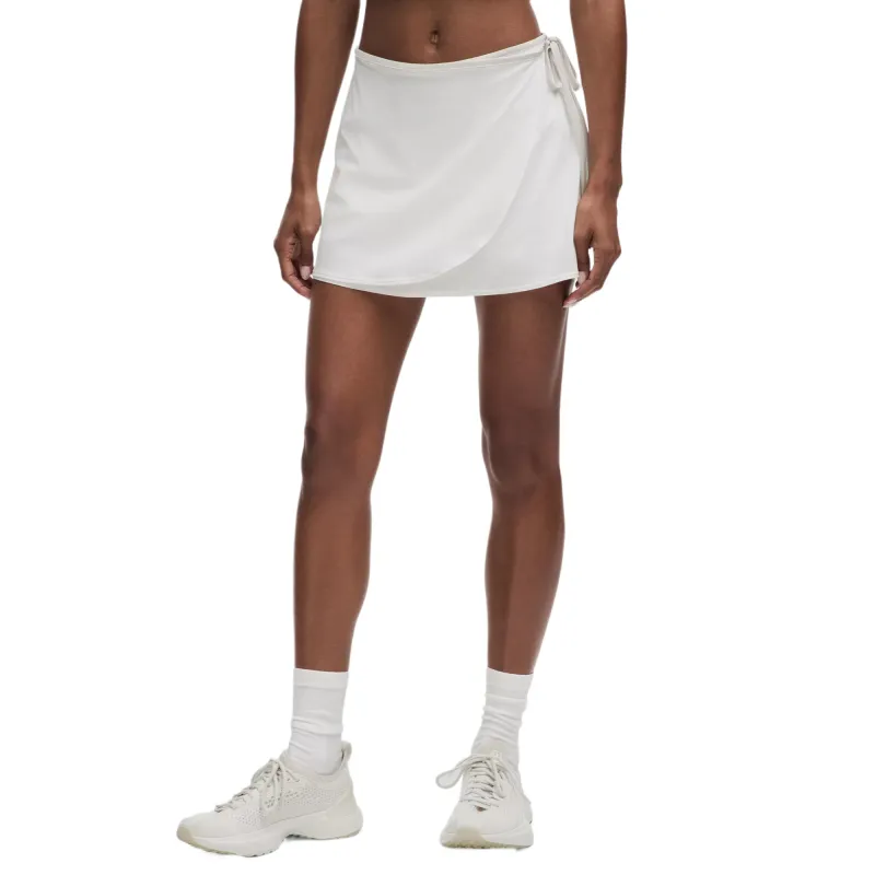 Lululemon Wrap FrontLuxtreme™ Mid Rise Tennis Skirt Tennis Bottom Women's White White-1