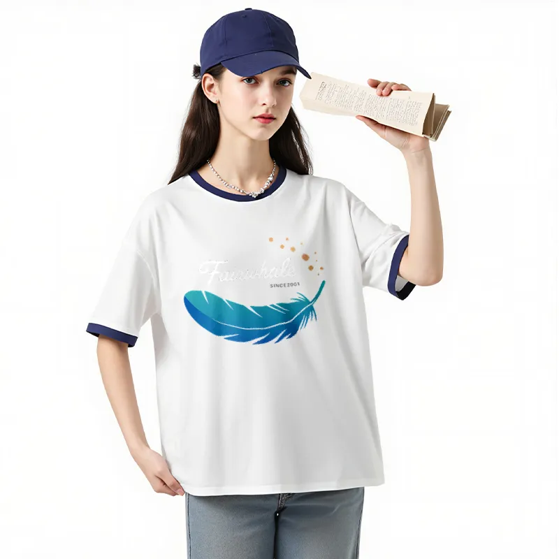 FAIRWHALE Drop Shoulder Sleeve T Shirt Women's-6