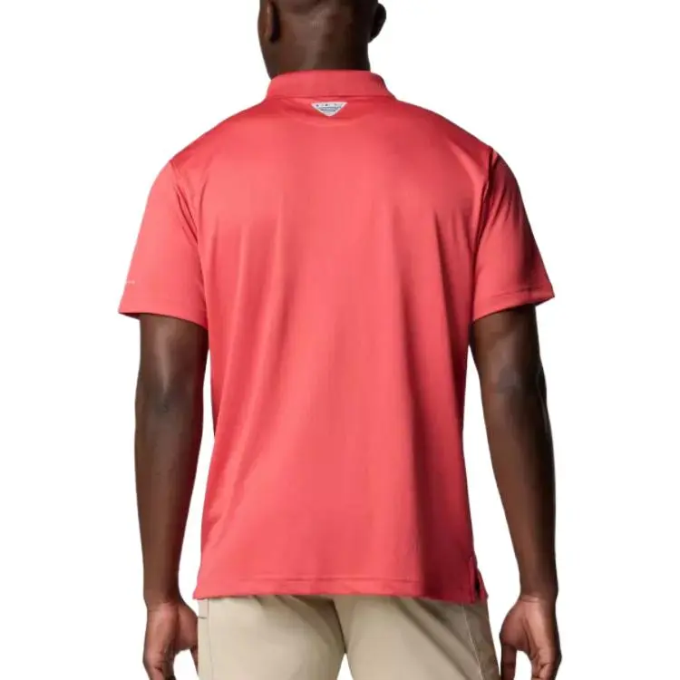 Columbia PFG Solar Stream Polo Shirt Men's Sunset Red-1