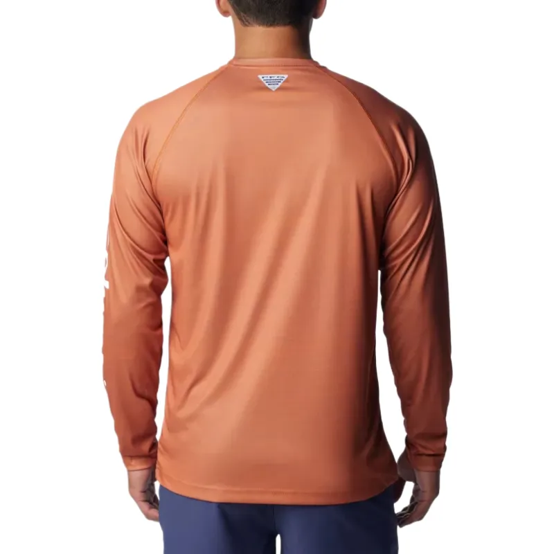 Columbia PFG Terminal Tackle Shirt Men's Orange Gray-1