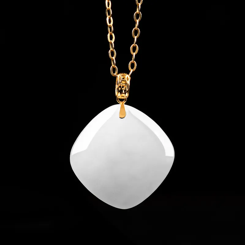 Royal Heaven's Choice Pendants Pale Greenish White Jade Unisex-2