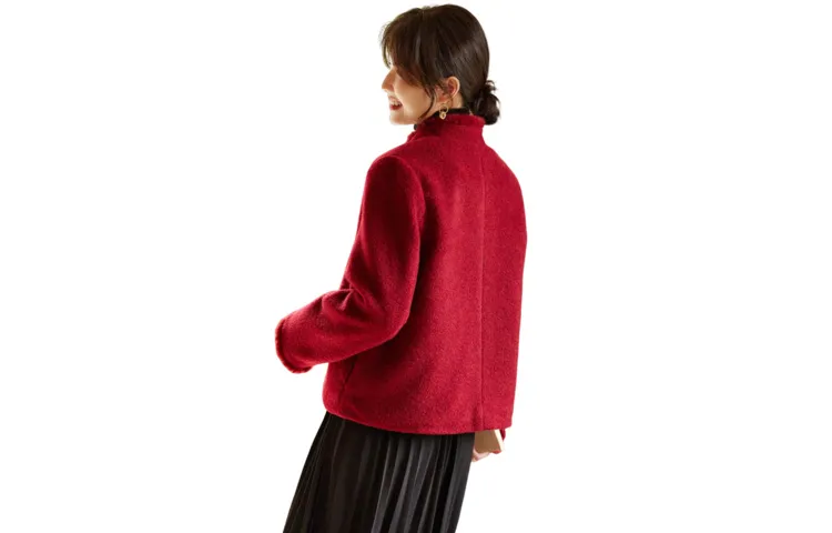 Still Quiet Puffer Jacket Women's Vermilion Red-0