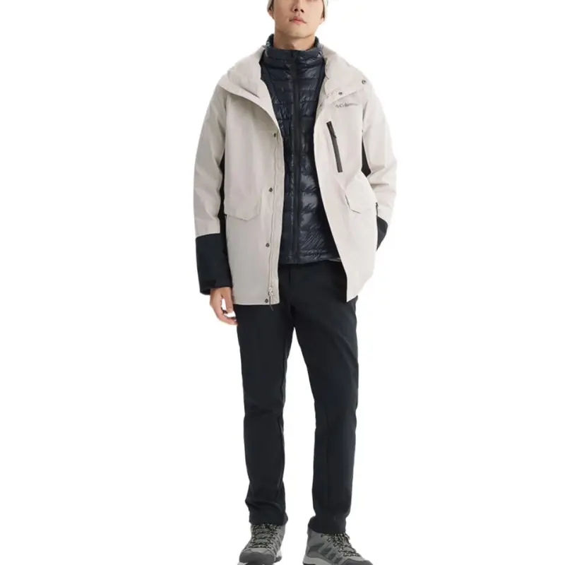 Columbia Mountain Versatile Waterproof Windbreaker Jacket Men's White-4