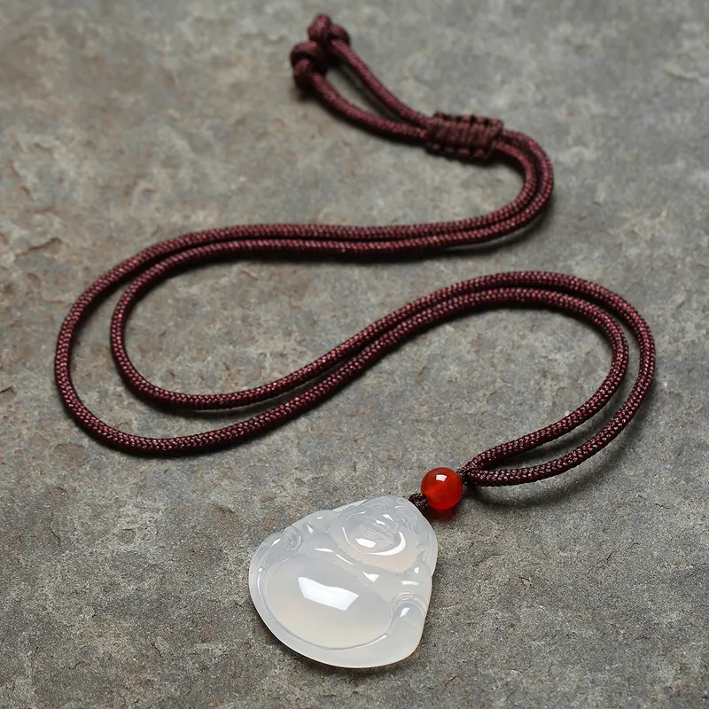 YASHENGZHUBAO Natural Chalcedony Necklaces Unisex-1