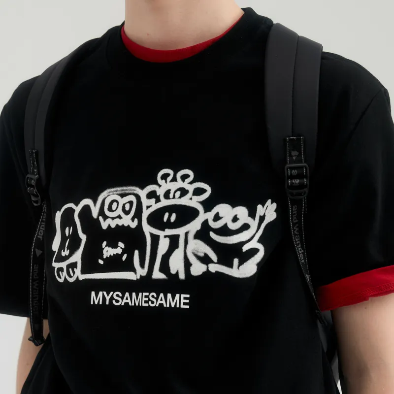 MYSAMESAME T Shirt Unisex Black-1