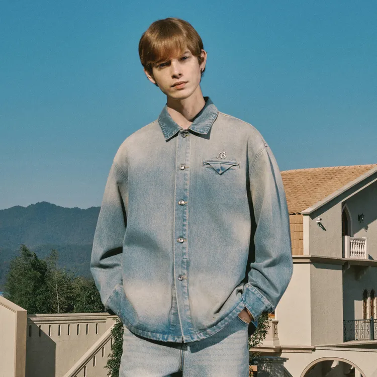 Bosieagender Jackets Unisex Denim Blue-5